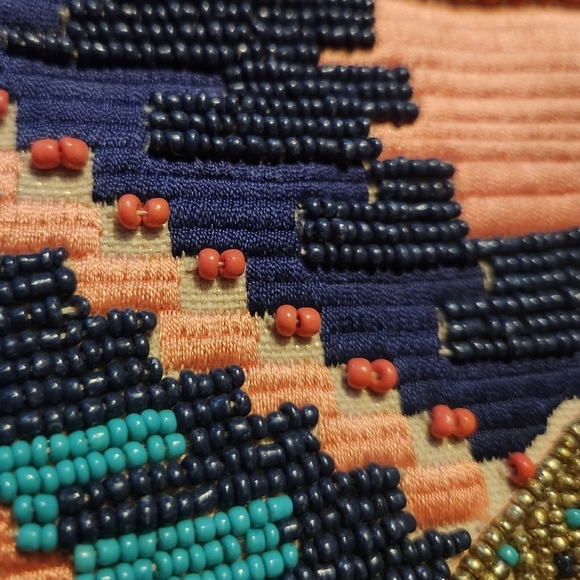 Chico's Kayla Beaded Clutch Bag Purse - Picture 7 of 11